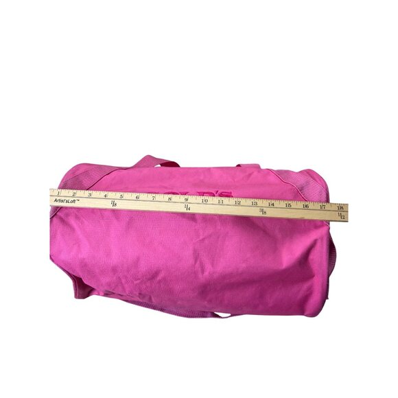 Golds Gym Pink Canvas Duffle Bag With Shoulder Strap - Picture 12 of 13